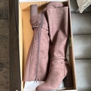 LC Lauren Conrad Over the Knee Boots in Rich Dark Brown New